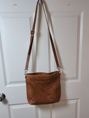 Brown Crossbody Bag with Adjustable Strap 100% Leather